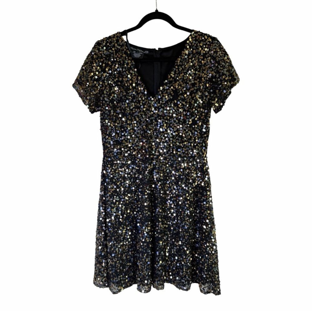 Pisarro Nights Sequin Short Sleeve Dress 8